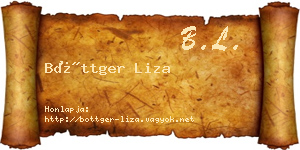 Böttger Liza névjegykártya